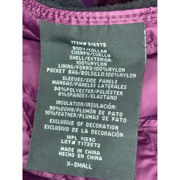 32 DEGREES Heat‎ Quilted Puffer Fleece Lined Jacket Plum Purple XS - Picture 4 of 6